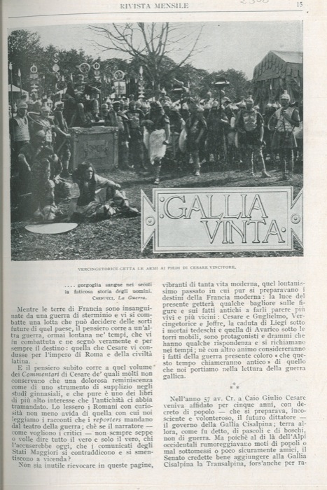 DE MARCHI Attilio - - Gallia vinta.