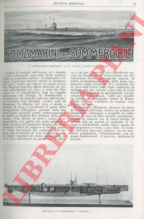 BRAVETTA Ettore - - Sottomarini e sommergibili.