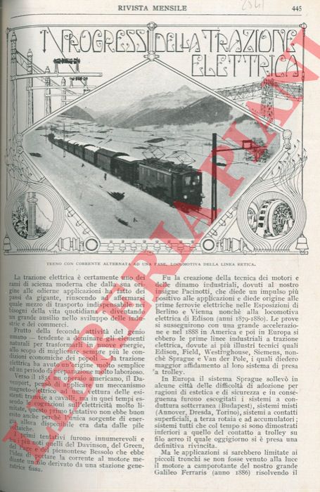 MANDELLI Mario - - I progressi della trazione elettrica.
