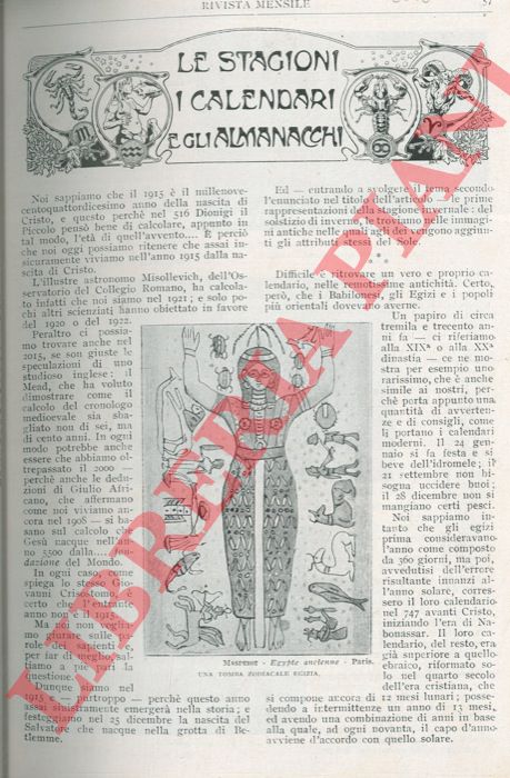 BRAGAGLIA Anton Giulio - - Le stagioni, i calendari e gli almanacchi.
