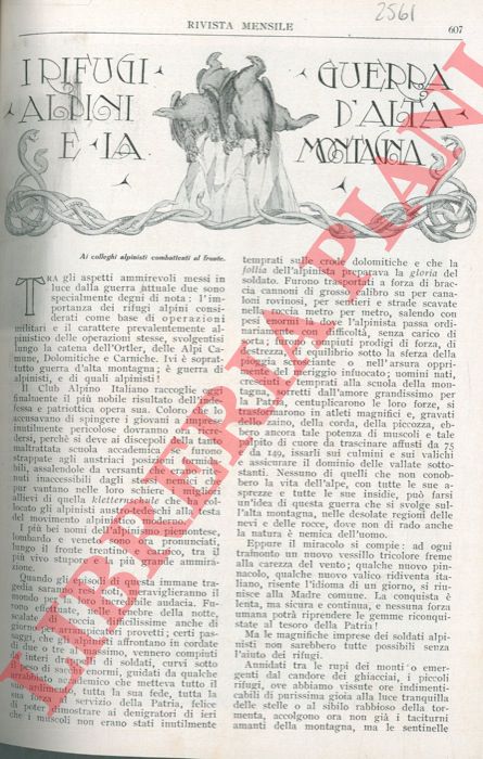 TEDESCHI Mario - - I rifugi alpini e la guerra d'alta montagna.