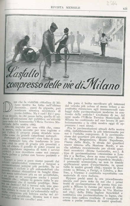 MAGISTRETTI L. - - L'asfalto compresso delle vie di Milano.