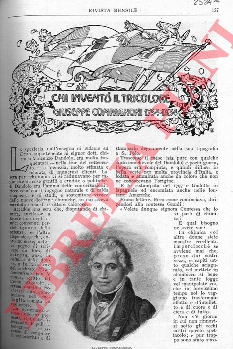 RAVA Luigi - - Chi invent il Tricolore. Giuseppe Compagnoni 1754-1834.