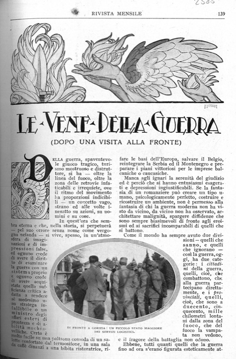 IMBASTARO Giuseppe - - Le vene della guerra (dopo una visita alla fronte).