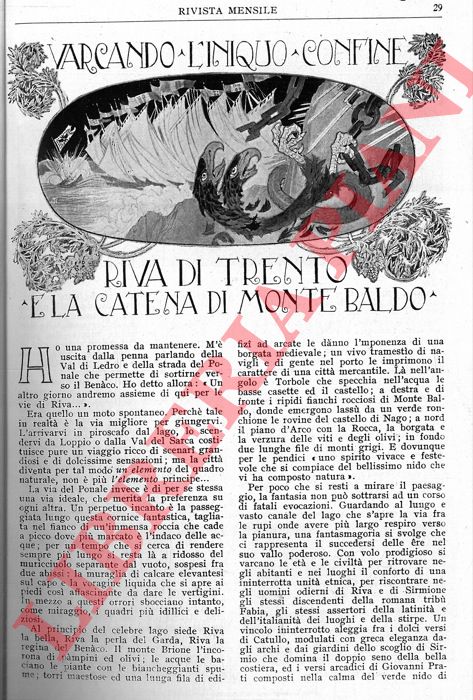 LAENG Gualtiero - - Varcando l'iniquo confine. Riva di Trento e la catena di Monte Baldo.