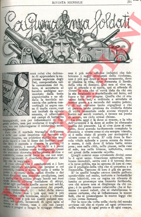 MORASSO Mario - - La guerra senza i soldati.