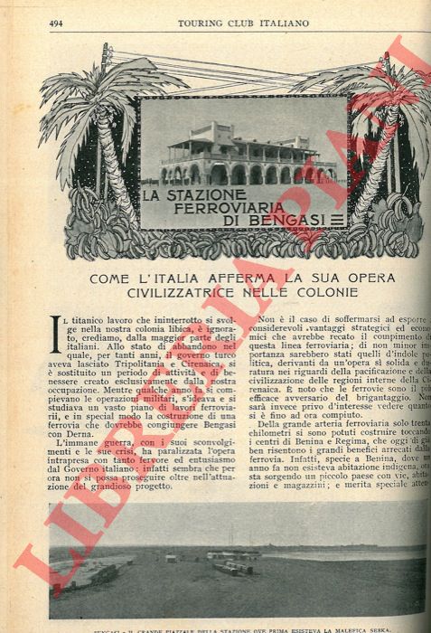 NARDUCCO Guglielmo - - La stazione ferroviaria di Bengasi.