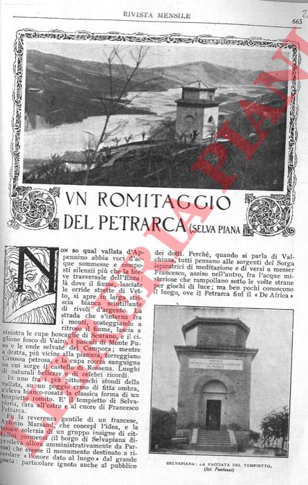 CERLINI Aldo - - Un romitaggio del Petrarca (Selva piana).
